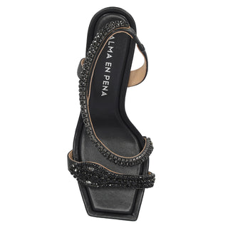 Sandalia con Tacon Apv250861 Textil Negro