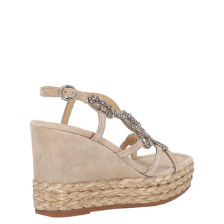 Zapatilla con Plataforma Apv22287 Gamuza Beige