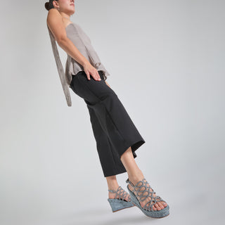 Zapatilla con Plataforma Apv21537 Gamuza Azul