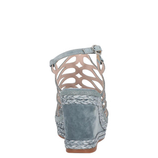 Zapatilla con Plataforma Apv21537 Gamuza Azul