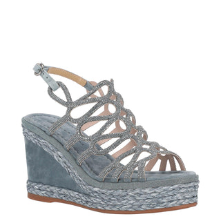 Zapatilla con Plataforma Apv21537 Gamuza Azul