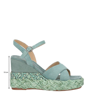 Zapatilla con Plataforma Apv240971 Gamuza Menta