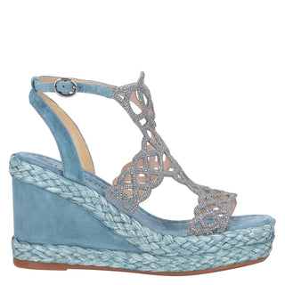 Zapatilla con Plataforma Apv240987 Textil Azul