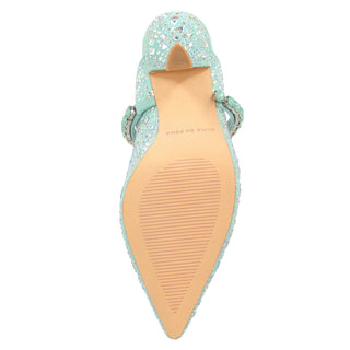 Zapato Destalonado Apv240257 Gamuza Verde