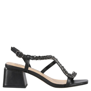 Sandalia con Tacon Apv240706 Piel Negro