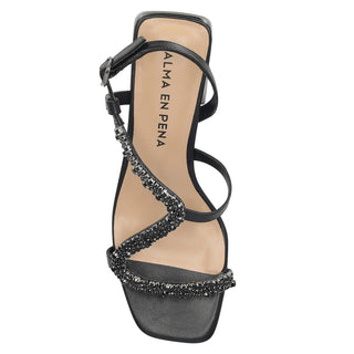 Sandalia con Tacon Apv240706 Piel Negro