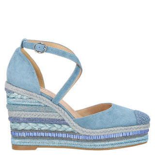 Zapatilla con Plataforma Apv240926 Gamuza Azul