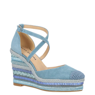 Zapatilla con Plataforma Apv240926 Gamuza Azul