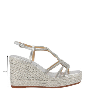 Zapatilla con Plataforma Apv2551273 Textil Plata