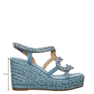 Zapatilla con Plataforma Apv251276 Textil Azul Marino