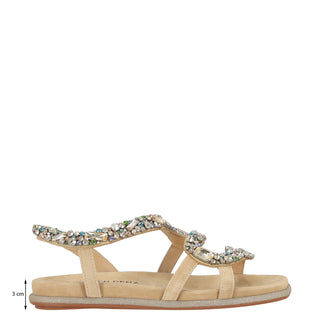 Sandalia Apv251605 Textil Beige