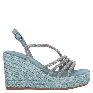 Zapatilla con Plataforma Apv2551274 Textil Azul