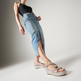 Zapatilla con Plataforma Apv251473 Textil Metalicos