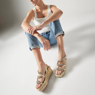 Zapatilla con Plataforma Apv251473 Textil Metalicos