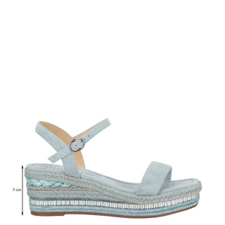 Zapatilla con Plataforma Apv251463 Piel Azul