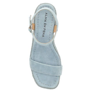 Zapatilla con Plataforma Apv251463 Piel Azul