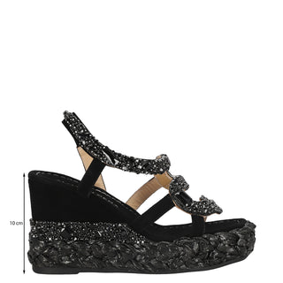 Zapatilla con Plataforma Apv251250 Textil Negro