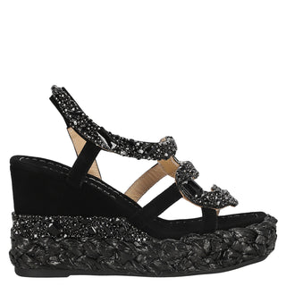 Zapatilla con Plataforma Apv251250 Textil Negro