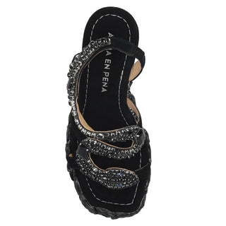 Zapatilla con Plataforma Apv251250 Textil Negro