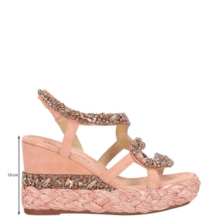 Zapatilla con Plataforma Apv251250 Textil Naranja