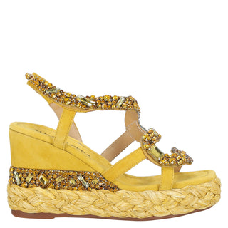Zapatilla con Plataforma Apv251250 Textil Amarillo