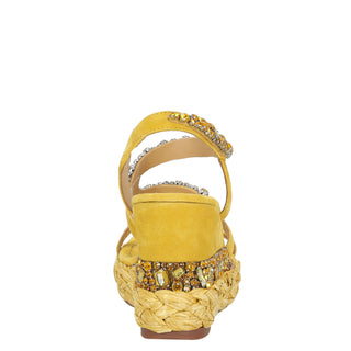 Zapatilla con Plataforma Apv251250 Textil Amarillo