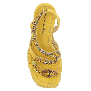 Zapatilla con Plataforma Apv251250 Textil Amarillo
