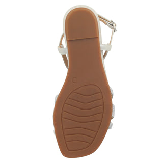 Sandalia de Tacon Corrido Apv2551777 Textil Plata