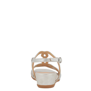 Sandalia de Tacon Corrido Apv2551777 Textil Plata