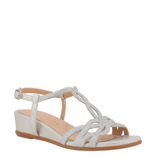 Sandalia de Tacon Corrido Apv2551777 Textil Plata