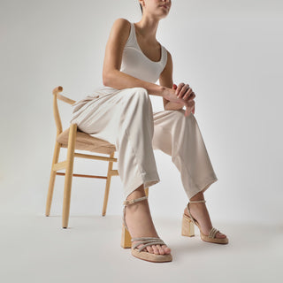 Sandalia Apv250791 Textil Beige