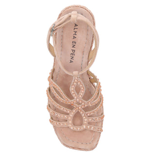 Zapatilla con Plataforma Apv2551292 Piel Rosa Palido