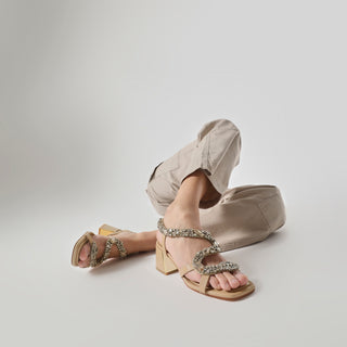 Sandalia con Tacon Apv250977 Textil Beige