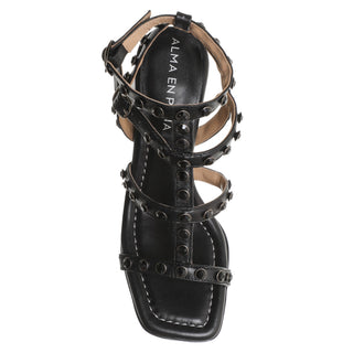 Sandalia con Tacon Apv250994 Piel Negro