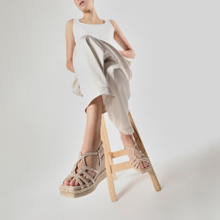 Zapatilla con Plataforma Apv251240 Piel Beige