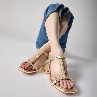 Sandalia Apv263106 Piel Oro