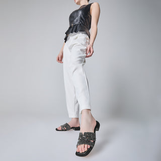 Sandalia con Tacon Apv268750 Piel Negro