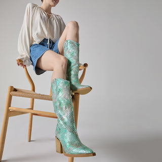 Bota Apv260108 Piel Turquesa