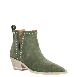 Botín con Tacón Apv23104 Piel Verde