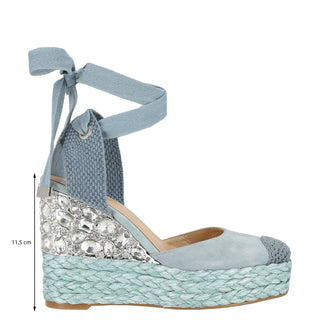 Zapatilla con Plataforma Apv23490 Textil Azul