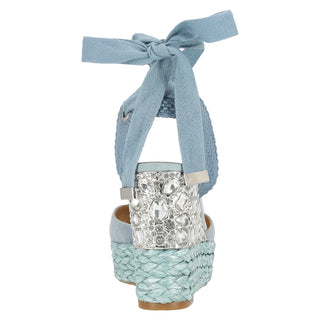 Zapatilla con Plataforma Apv23490 Textil Azul