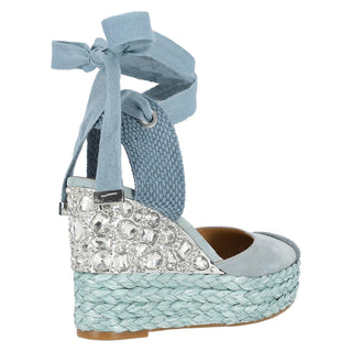 Zapatilla con Plataforma Apv23490 Textil Azul