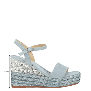 Zapatilla con Plataforma Apv23496 Piel Azul