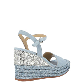 Zapatilla con Plataforma Apv23496 Piel Azul