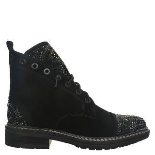 Botin Piel Acabado Gamuza Negro