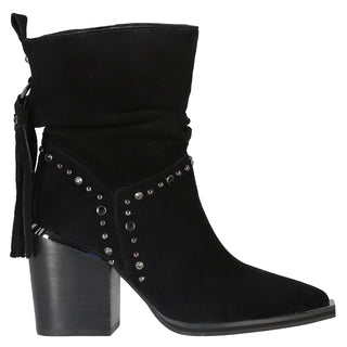 Botin Piel Acabado Gamuza Negro