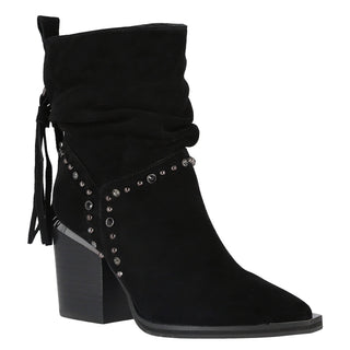 Botin Piel Acabado Gamuza Negro