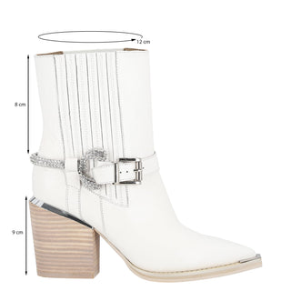 Botin Piel Blanco