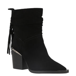 Botin Piel Acabado Gamuza Negro