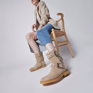 Botín Api240785 Gamuza Beige